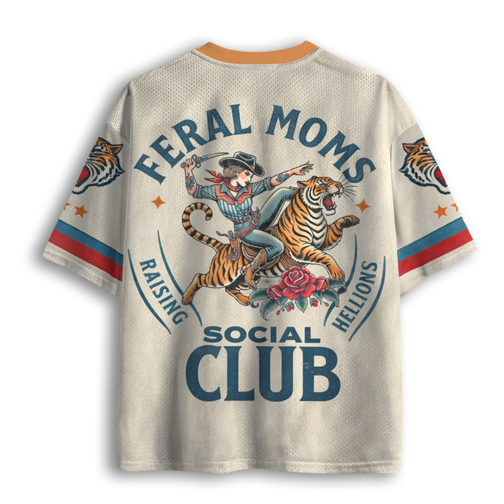 Baddiecat Feral Moms Social Club Mesh Jersey