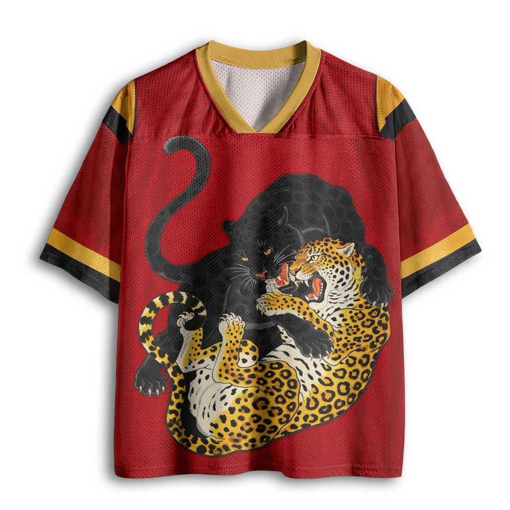 Baddiecat Panther vs Leopard Mesh Jersey