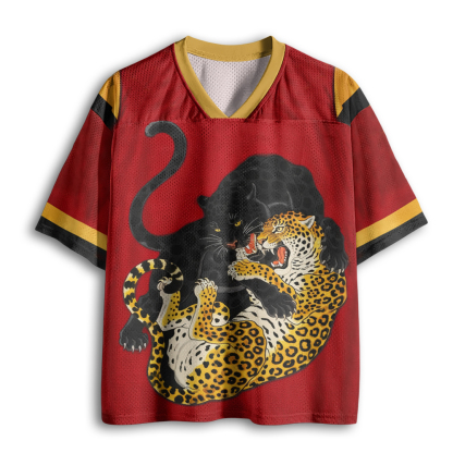 Baddiecat Panther vs Leopard Mesh Jersey