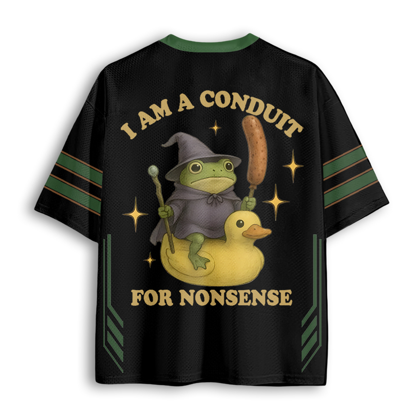 Baddiecat I Am A Conduit For Nonsense Frog Mesh Jersey