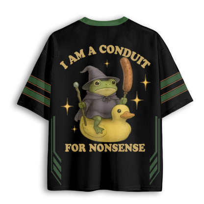 Baddiecat I Am A Conduit For Nonsense Frog Mesh Jersey