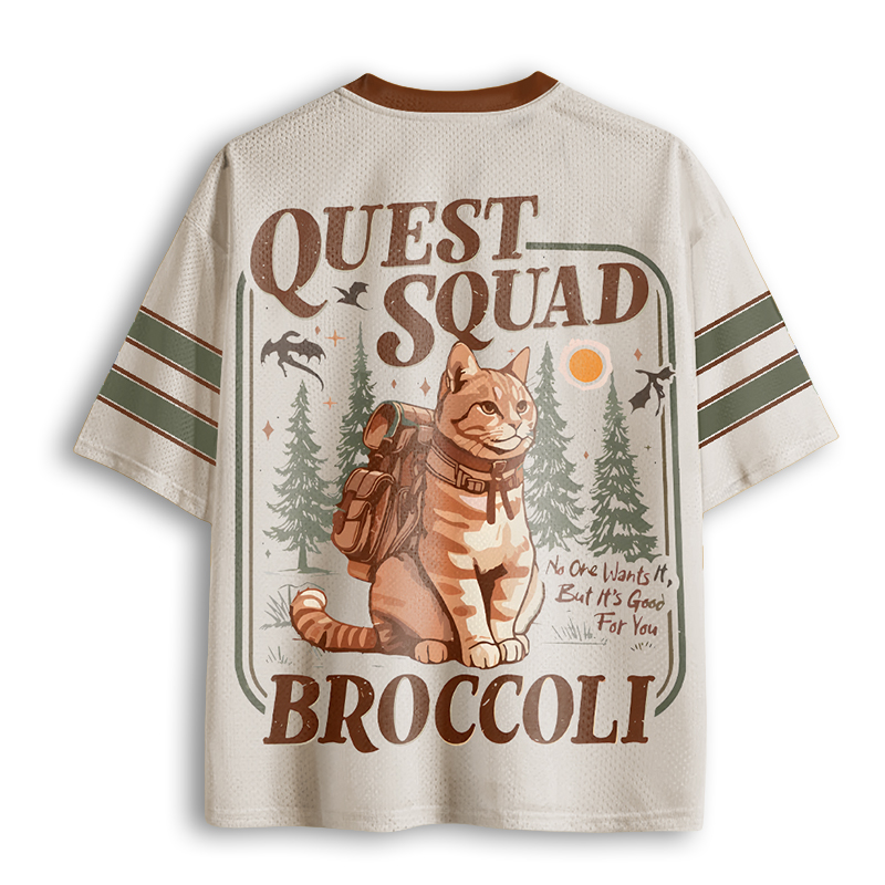 Baddiecat Broccoli Cat Mesh Jersey