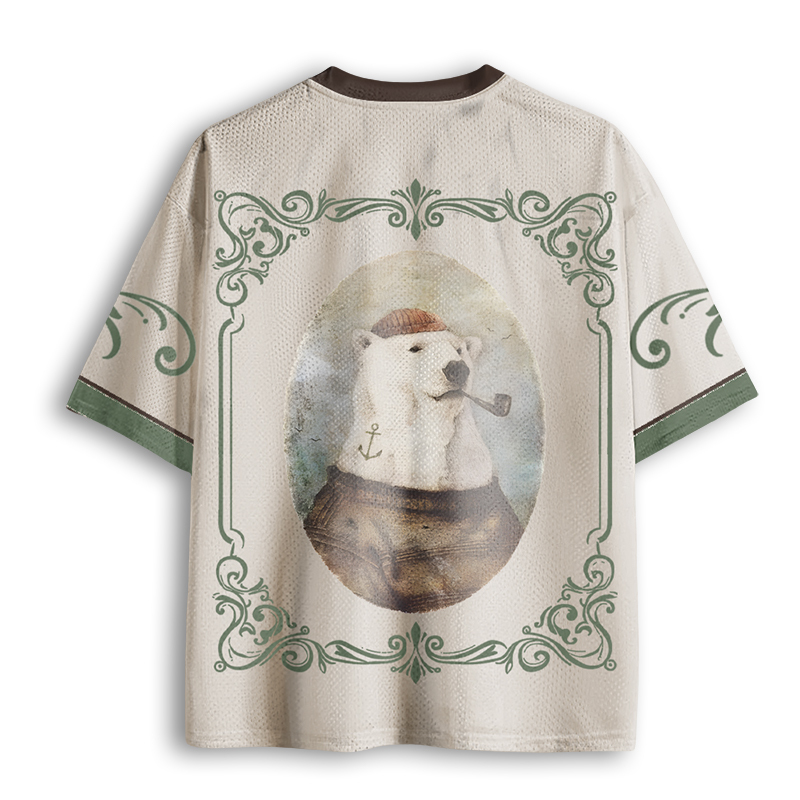 Baddiecat Polar Bear Sailor Mesh Jersey