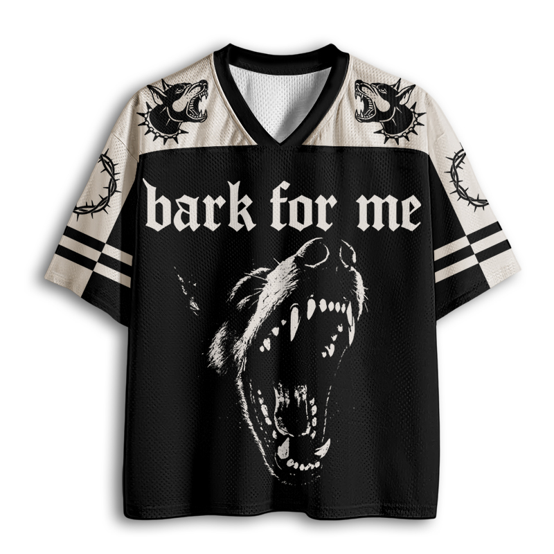 Baddiecat Bark For Me Gothic Dog Mesh Jersey