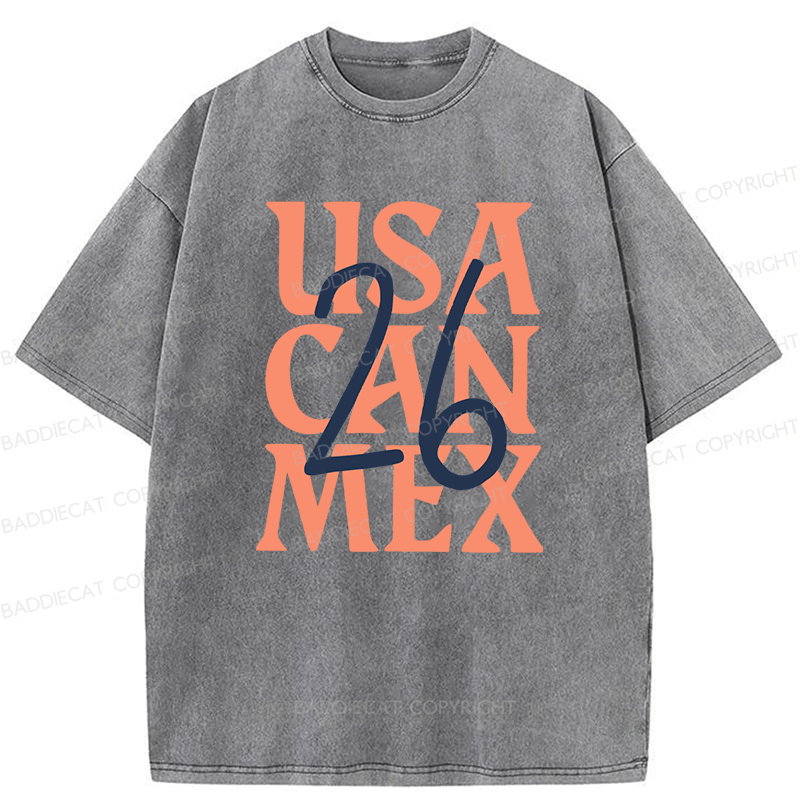 Baddiecat We'll be coming 26 Football Lover Front and back Washed T-shirt