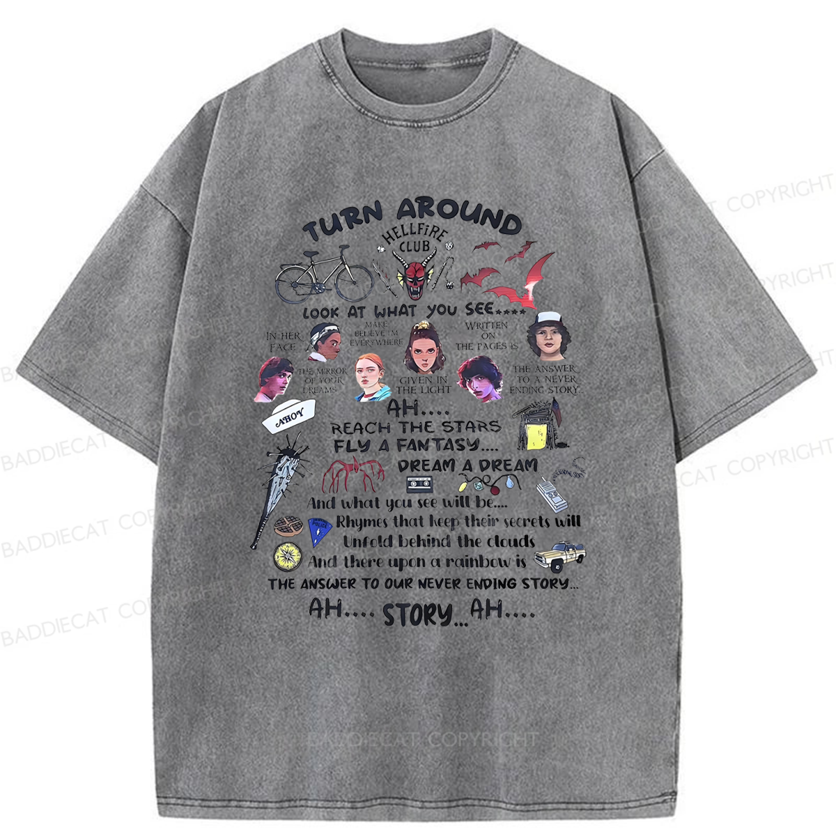 Baddiecat Stanger Turn Around Washed T-shirt