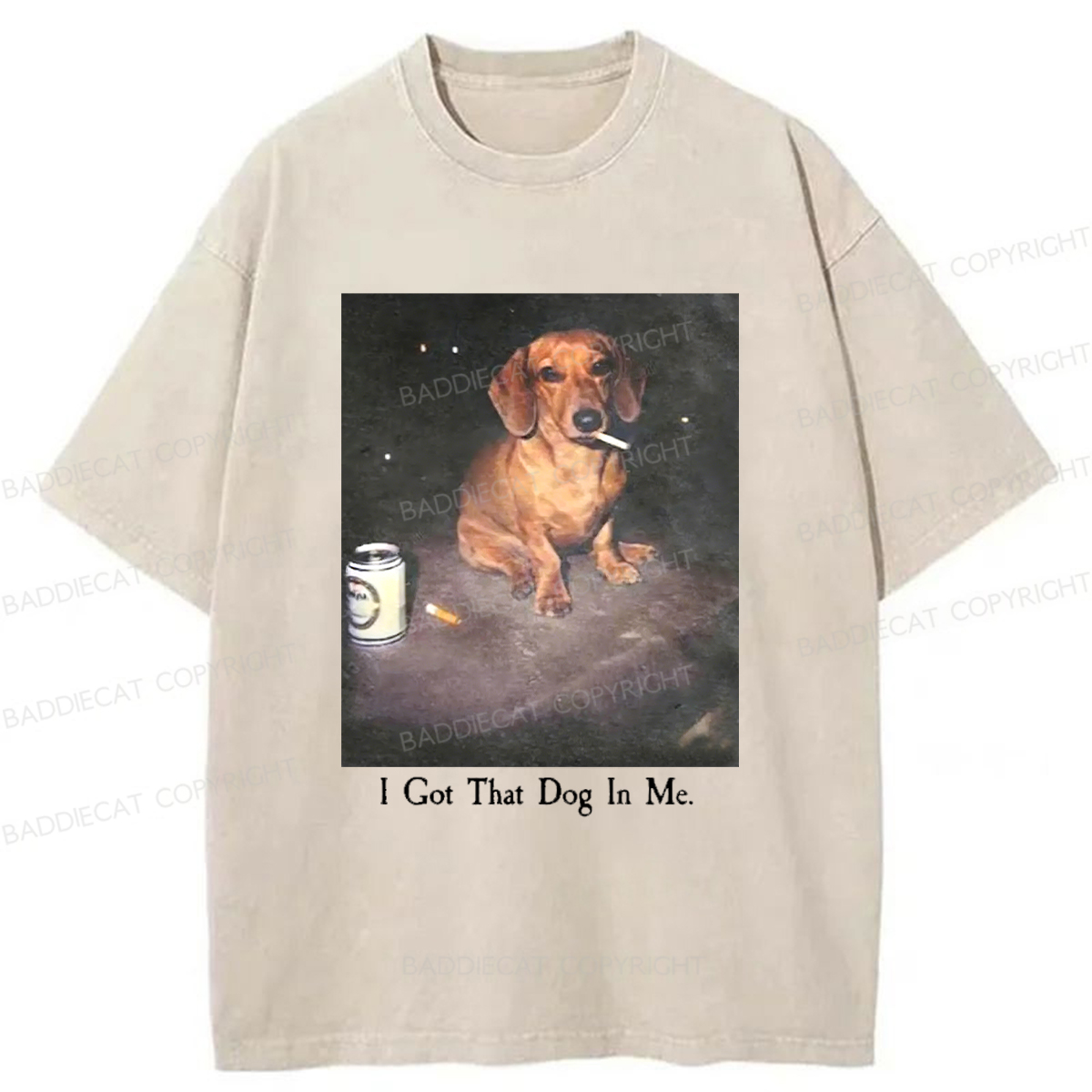 Baddiecat There's A Dog In My Bones Washed T-shirt