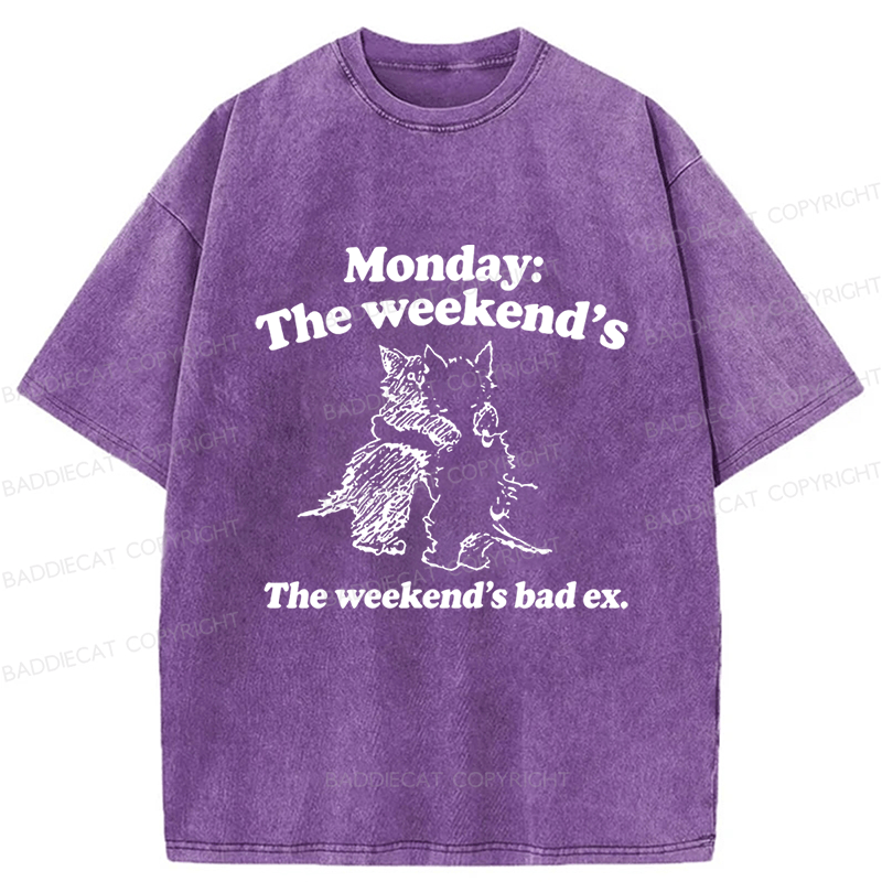 Baddiecat The Weekend's Bad Ex Washed T-shirt
