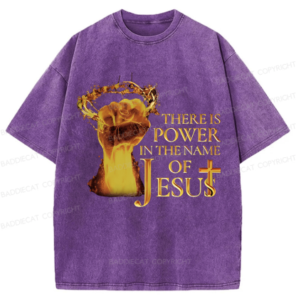 Baddiecat Jesus Christian Faith Washed T-shirt