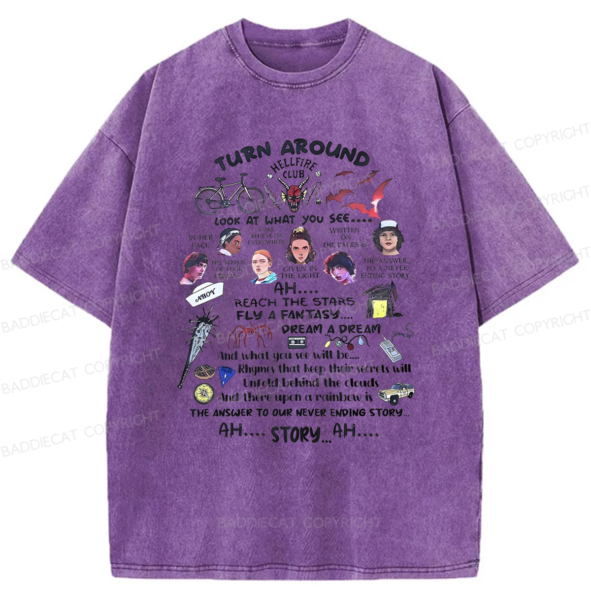 Baddiecat Stanger Turn Around Washed T-shirt