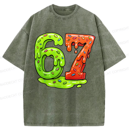 Baddiecat 67 Washed T-shirt