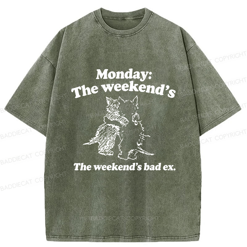 Baddiecat The Weekend's Bad Ex Washed T-shirt
