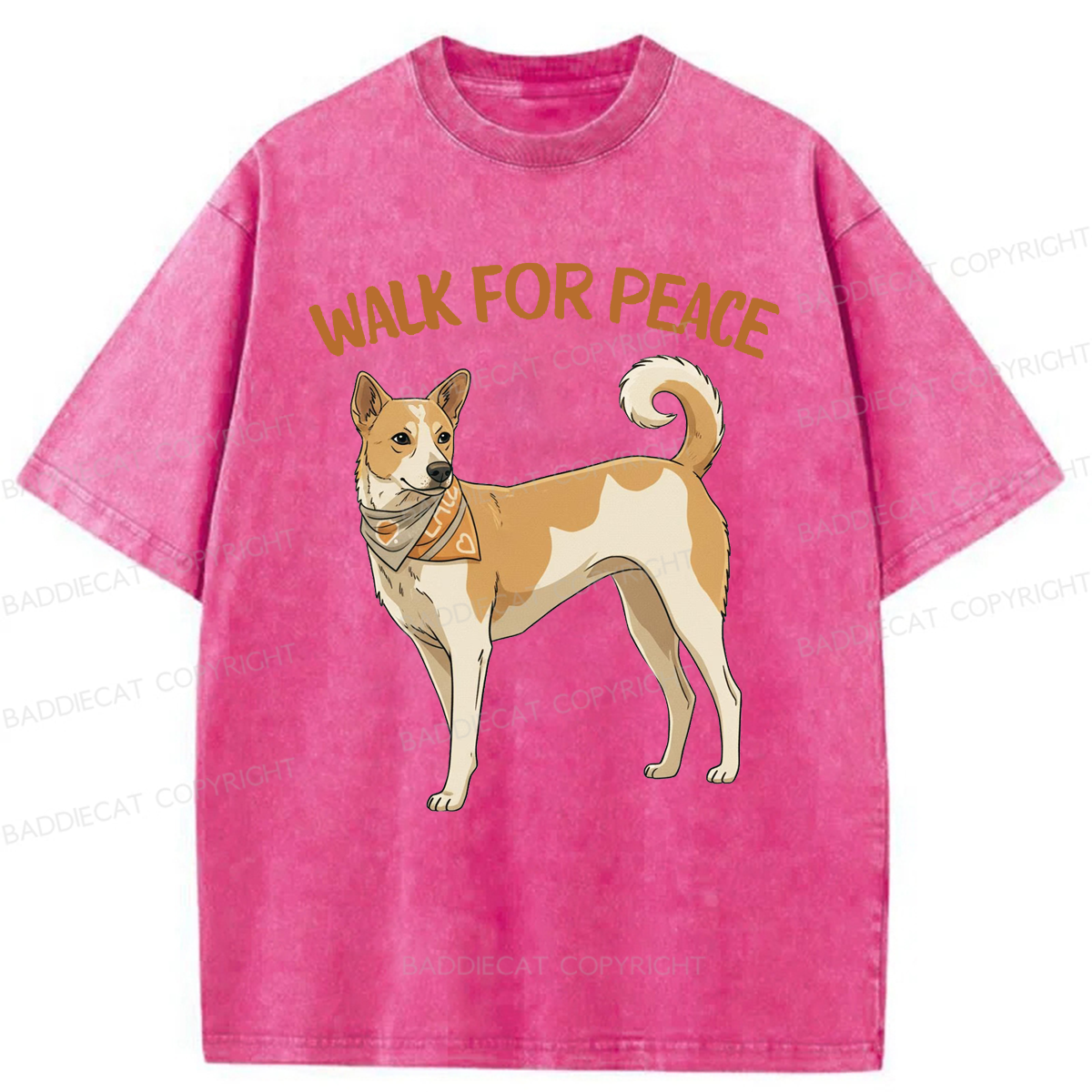 Baddiecat Walk For Peace Washed T-shirt