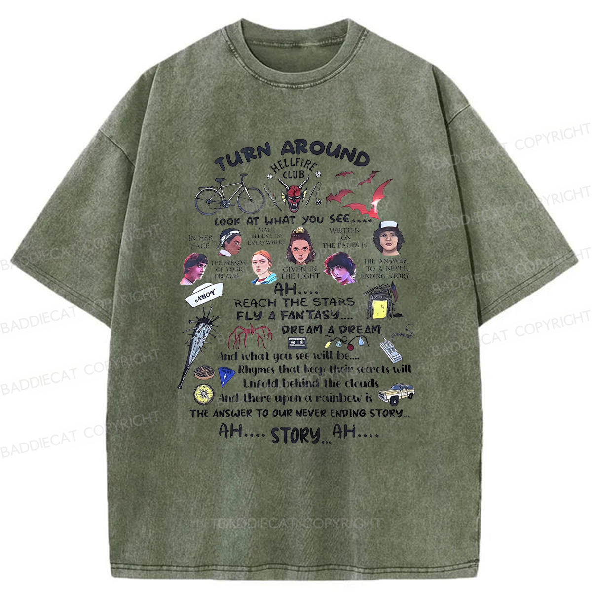 Baddiecat Stanger Turn Around Washed T-shirt