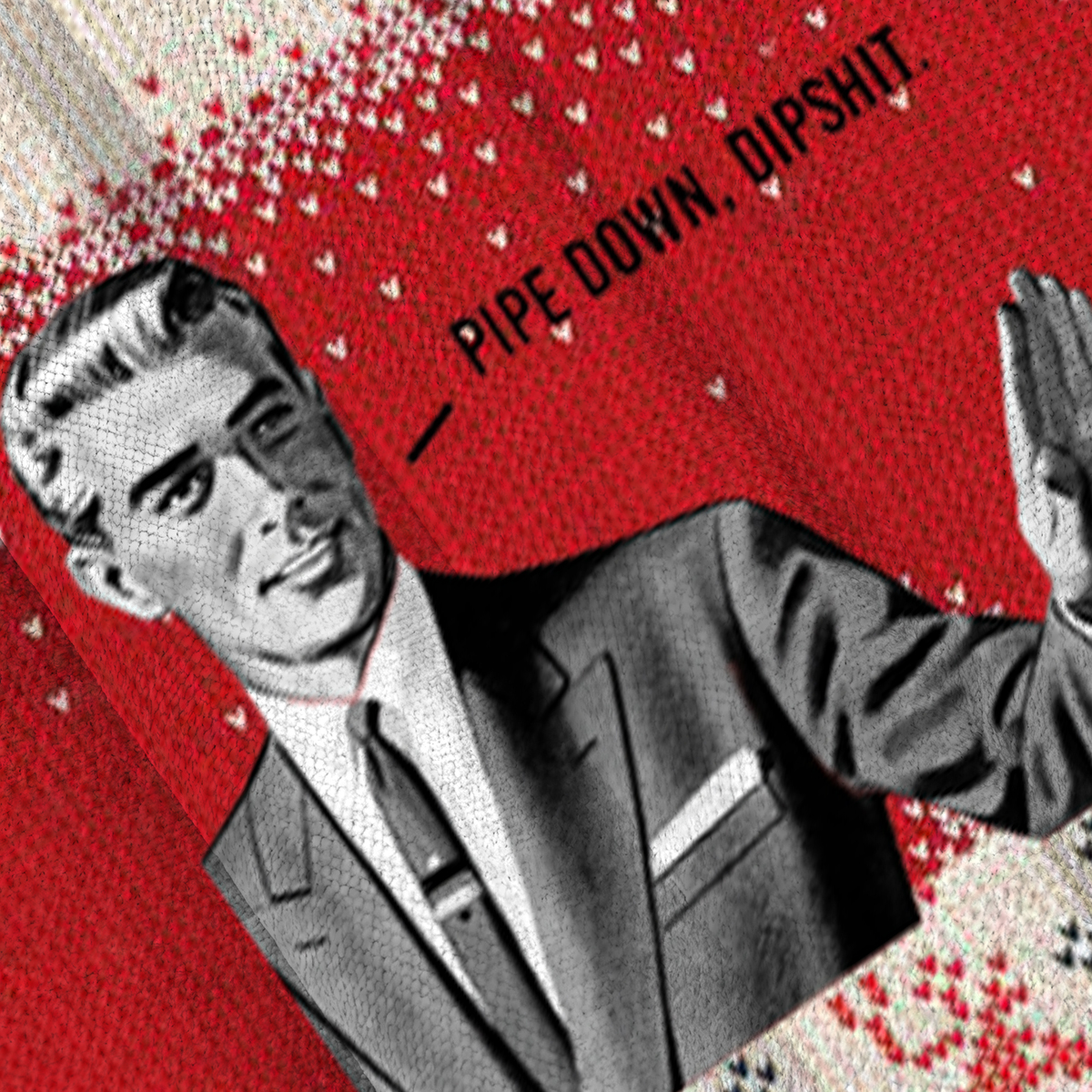 Baddiecat Pipe Down Dipshit Christmas Ugly Sweatshirt