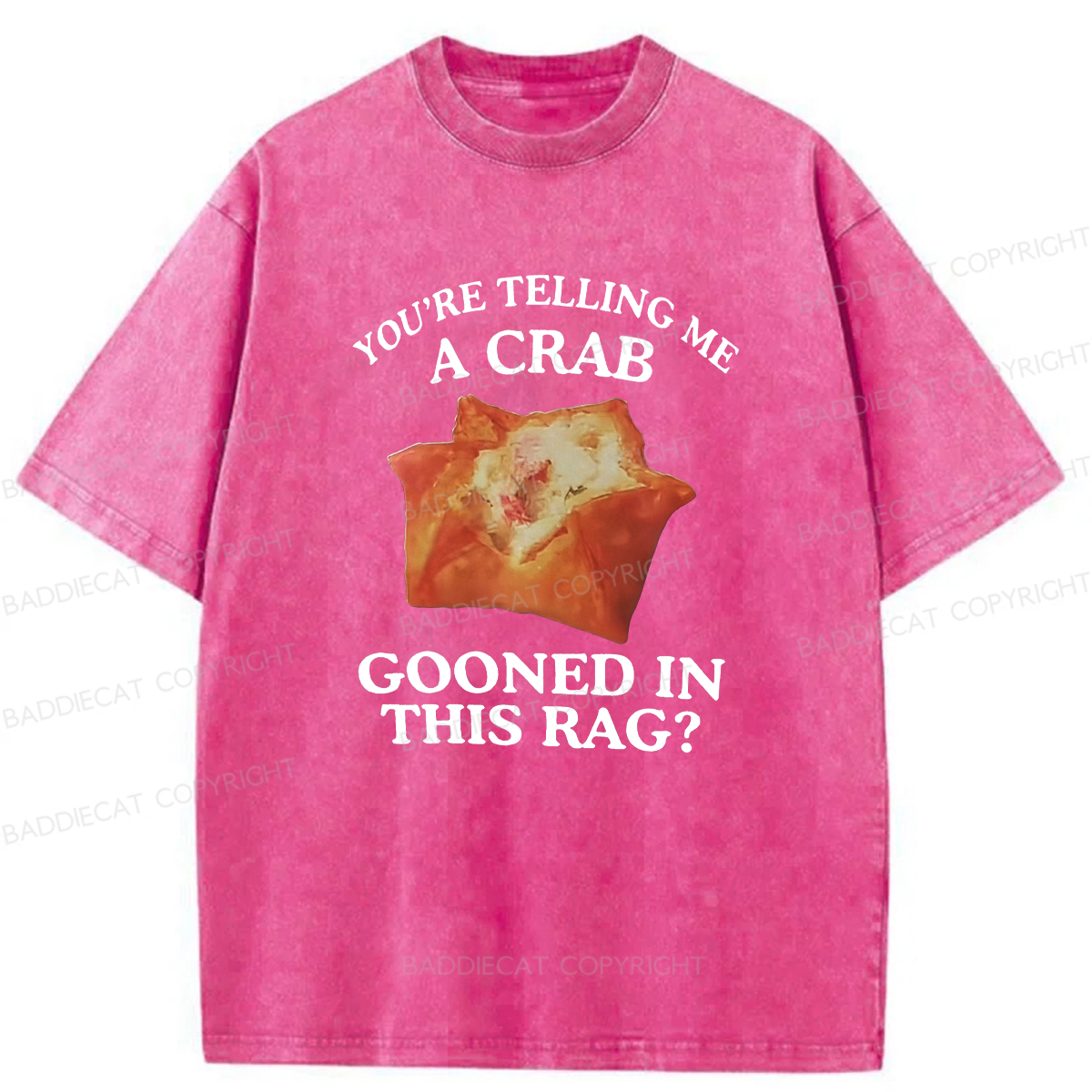 Baddiecat You're Telling Me A Crab Gooned In This Rag Washed T-shirt