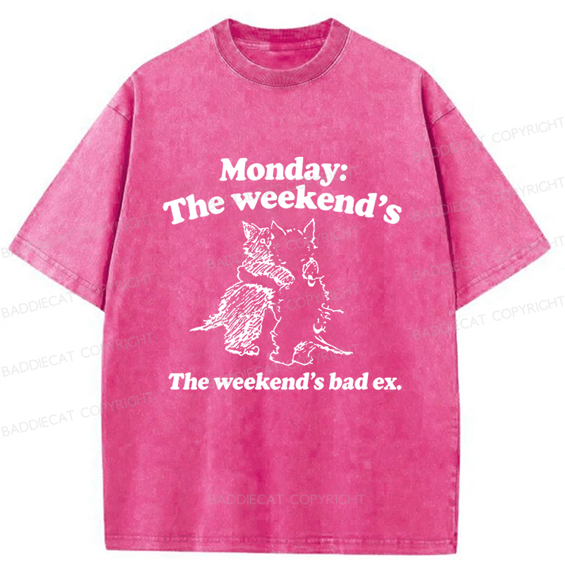 Baddiecat The Weekend's Bad Ex Washed T-shirt