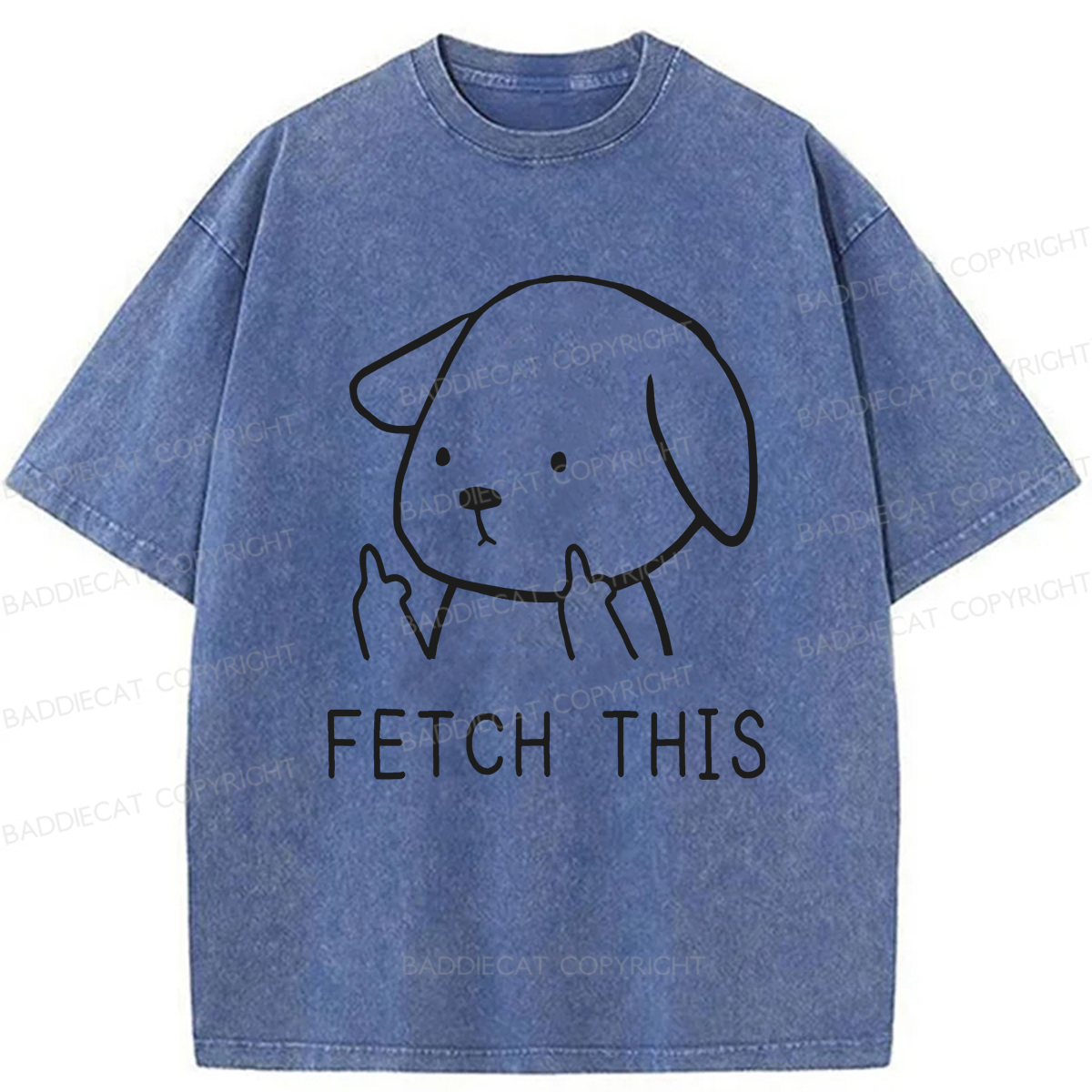 Baddiecat Fetch This Dog Washed T-shirt