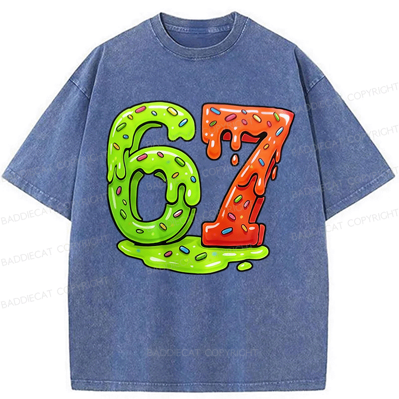 Baddiecat 67 Washed T-shirt