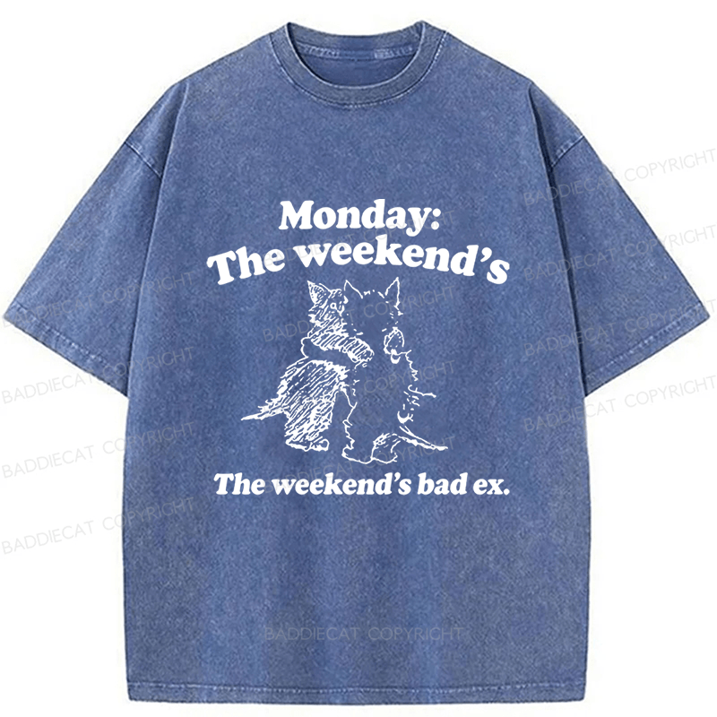 Baddiecat The Weekend's Bad Ex Washed T-shirt