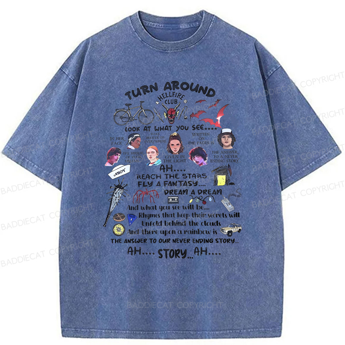 Baddiecat Stanger Turn Around Washed T-shirt