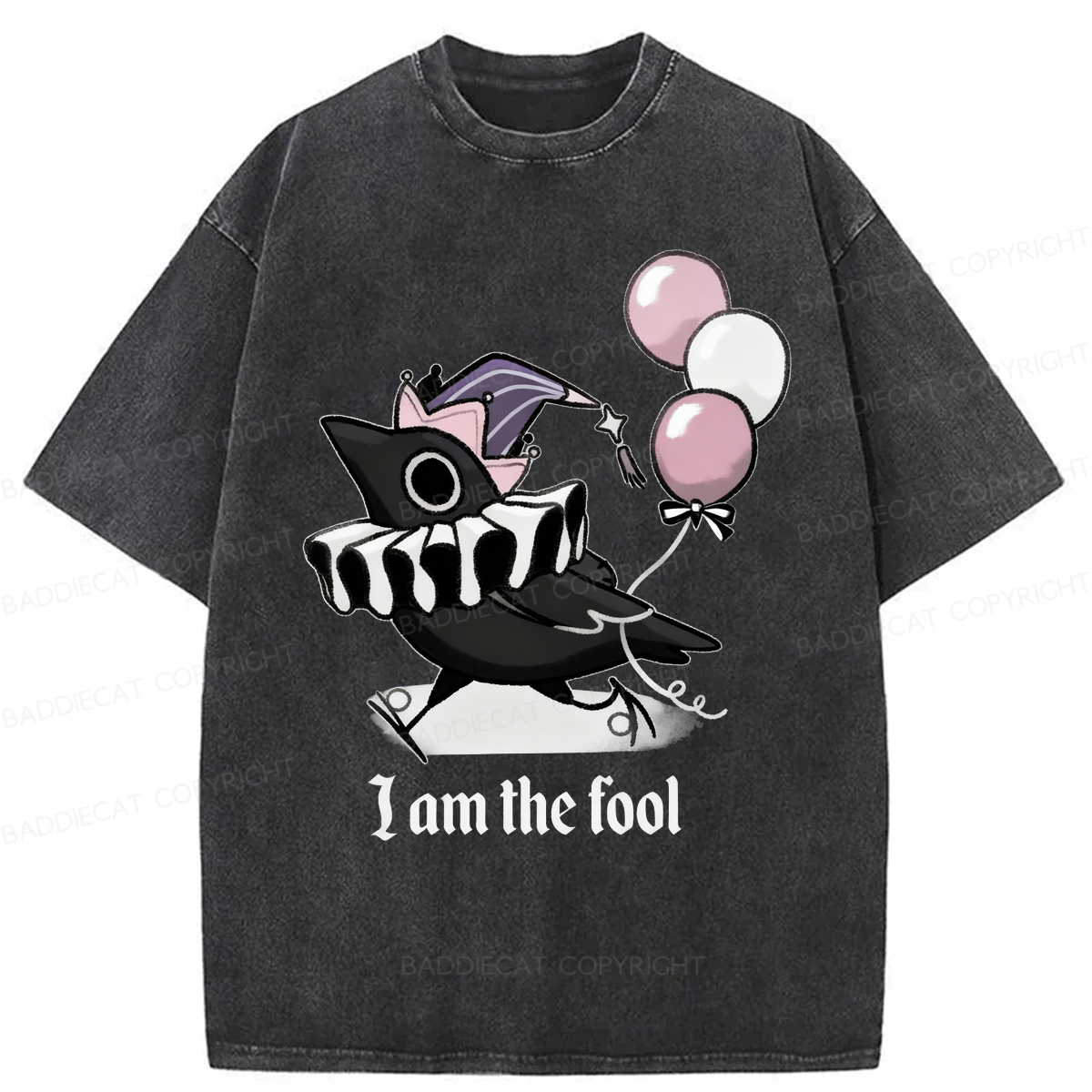 Baddiecat I Am Fool Washed T-shirt