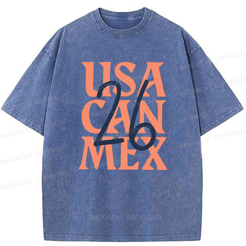Baddiecat We'll be coming 26 Football Lover Front and back Washed T-shirt