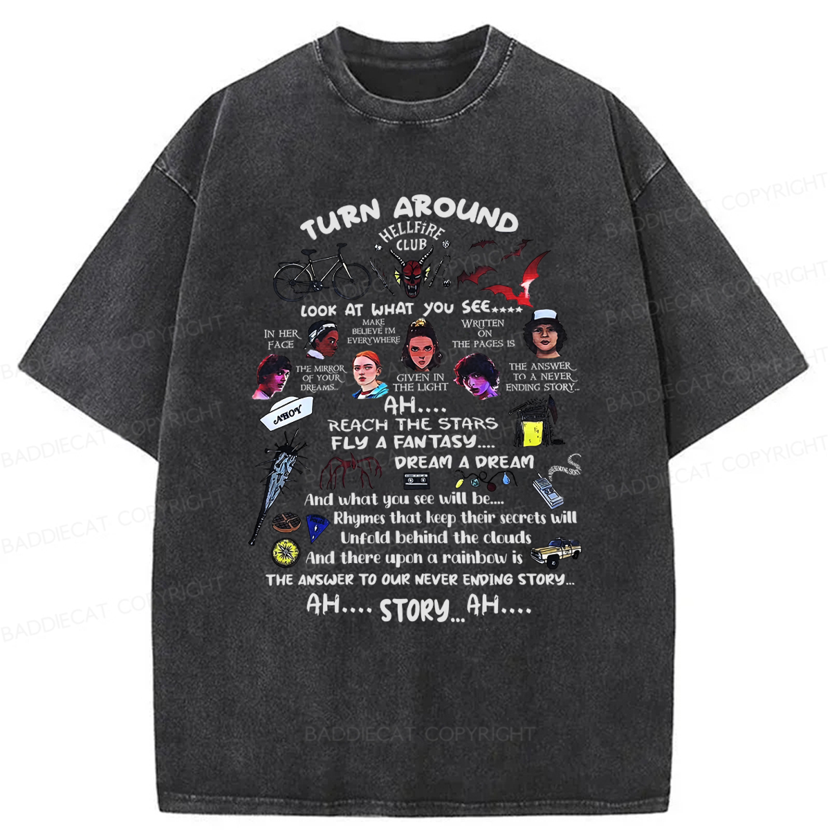 Baddiecat Stanger Turn Around Washed T-shirt