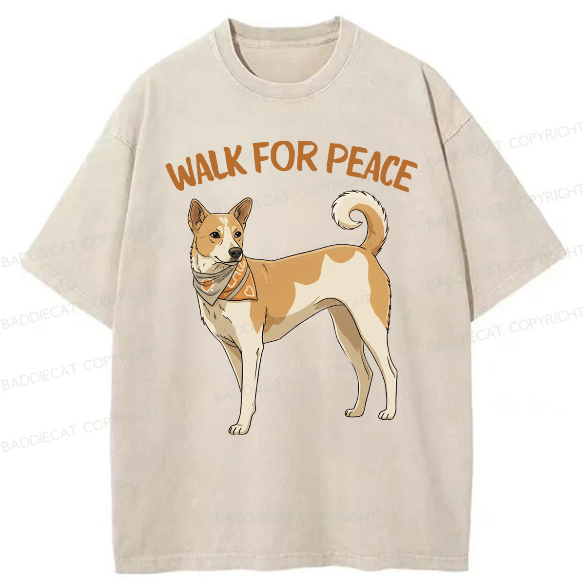 Baddiecat Walk For Peace Washed T-shirt