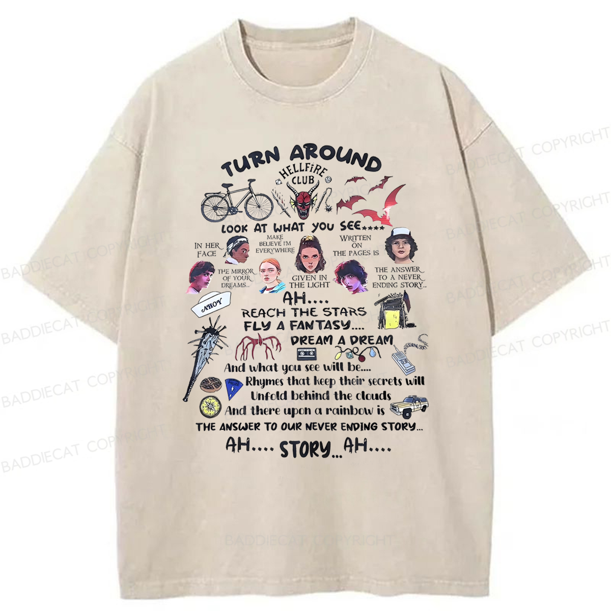 Baddiecat Stanger Turn Around Washed T-shirt