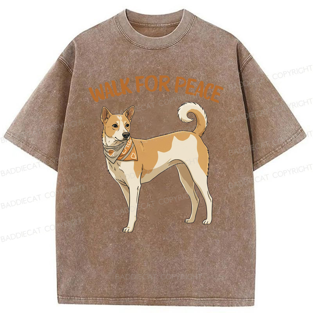 Baddiecat Walk For Peace Washed T-shirt