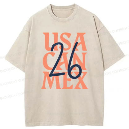 Baddiecat We'll be coming 26 Football Lover Front and back Washed T-shirt