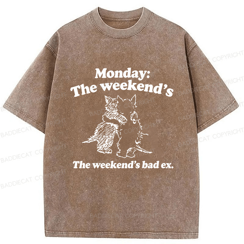 Baddiecat The Weekend's Bad Ex Washed T-shirt