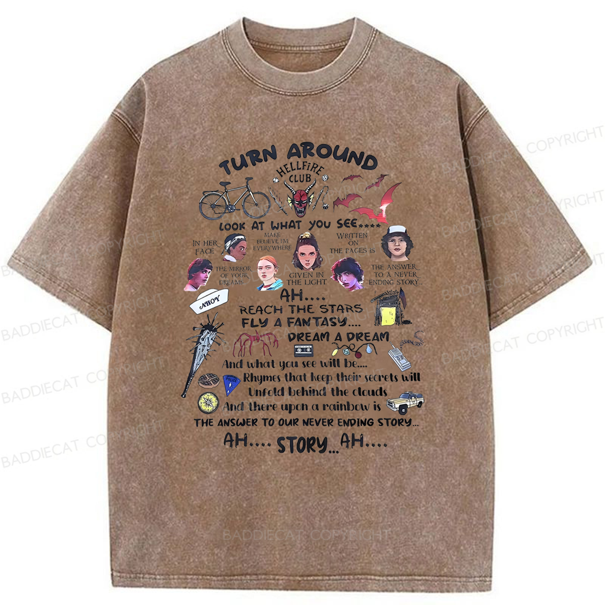 Baddiecat Stanger Turn Around Washed T-shirt
