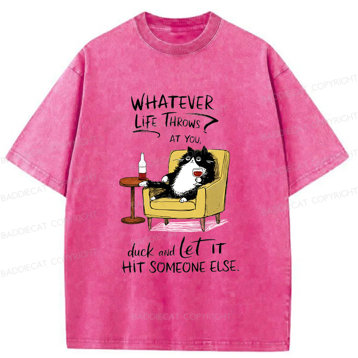 Baddiecat Noble Cat Washed T-shirt