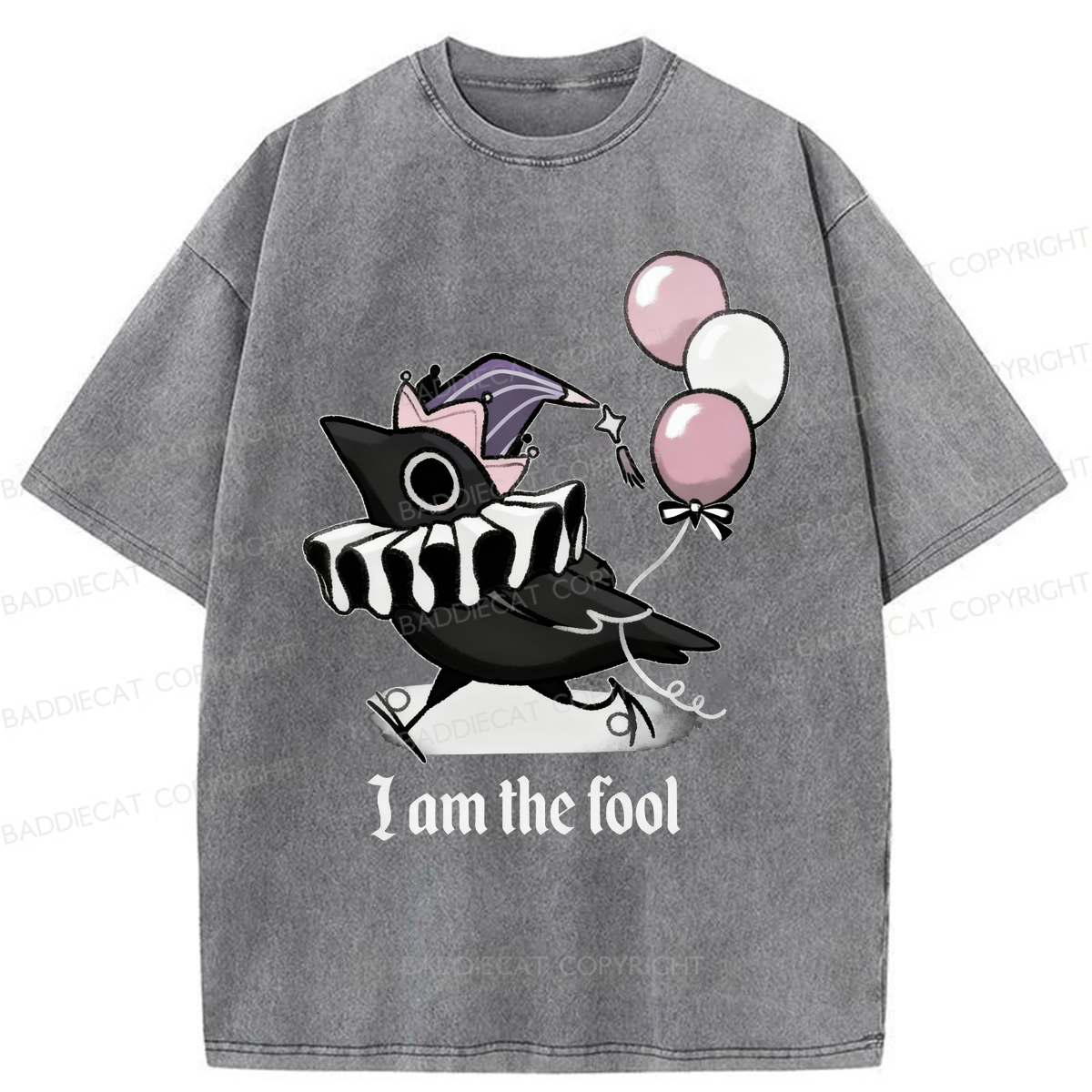 Baddiecat I Am Fool Washed T-shirt