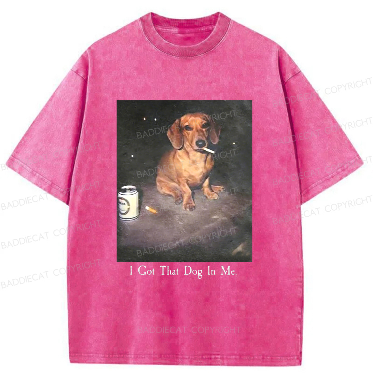 Baddiecat There's A Dog In My Bones Washed T-shirt