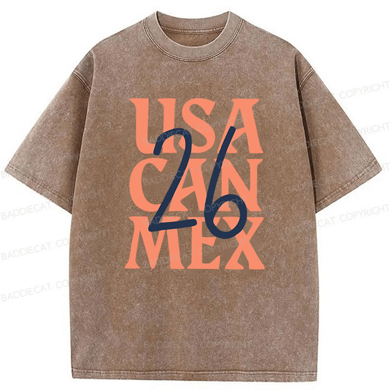 Baddiecat We'll be coming 26 Football Lover Front and back Washed T-shirt