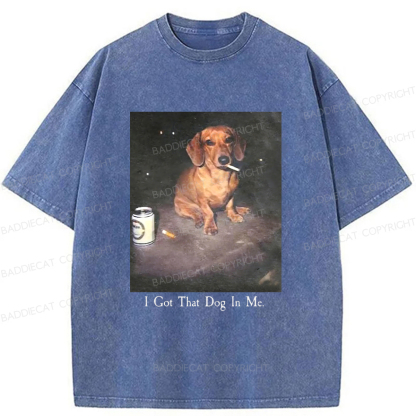 Baddiecat There's A Dog In My Bones Washed T-shirt