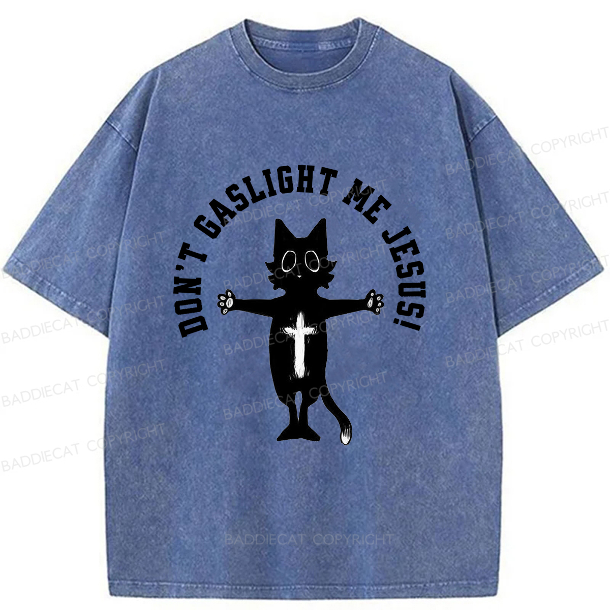 Baddiecat Spiritual Cat Washed T-shirt