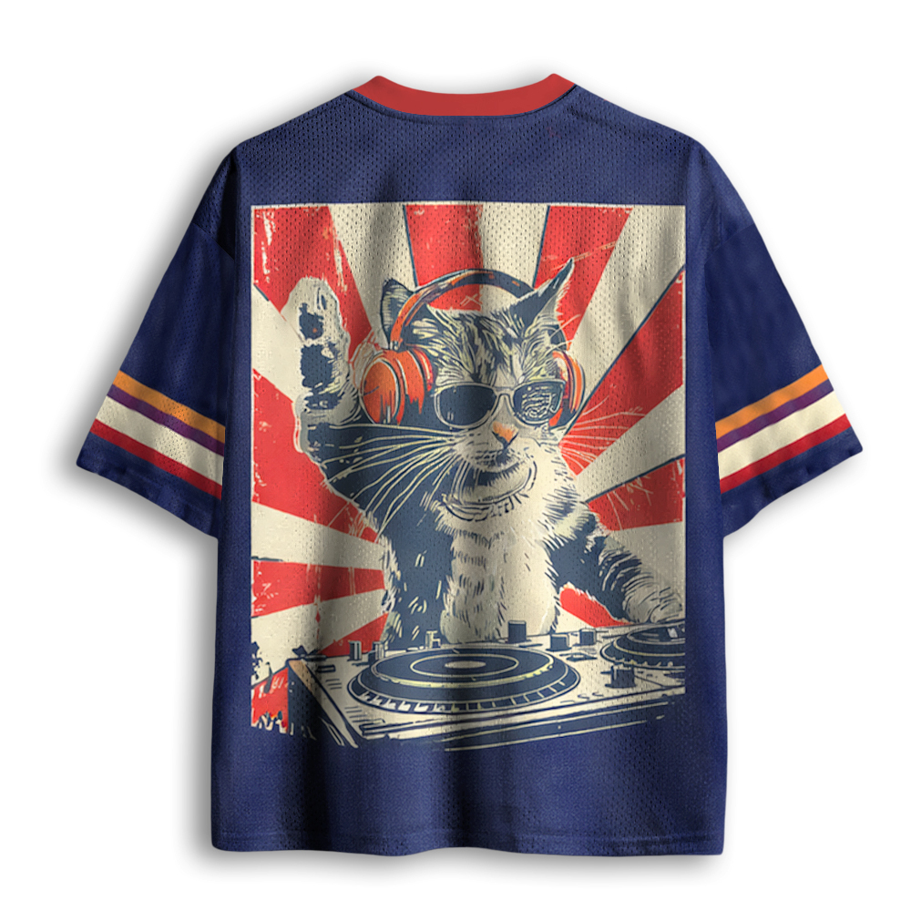 Baddiecat Cool DJ Cat Mesh Jersey