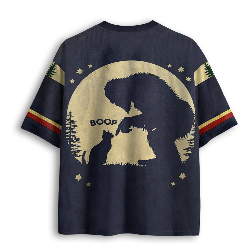 Baddiecat Boop Nose Bigfoot Cat Mesh Jersey