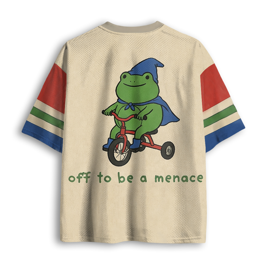 Baddiecat Off to Be A Menace Unhinged Frog Mesh Jersey