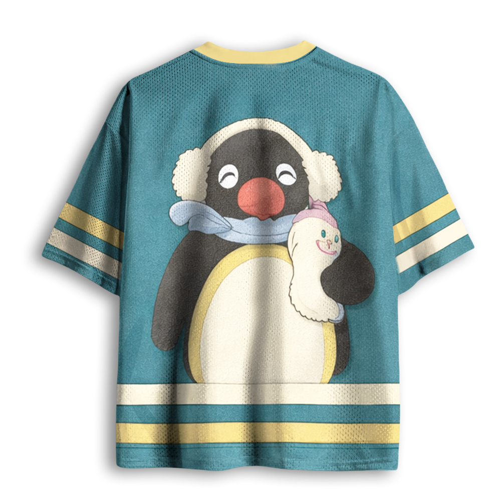 Baddiecat Funny Penguin Mesh Jersey