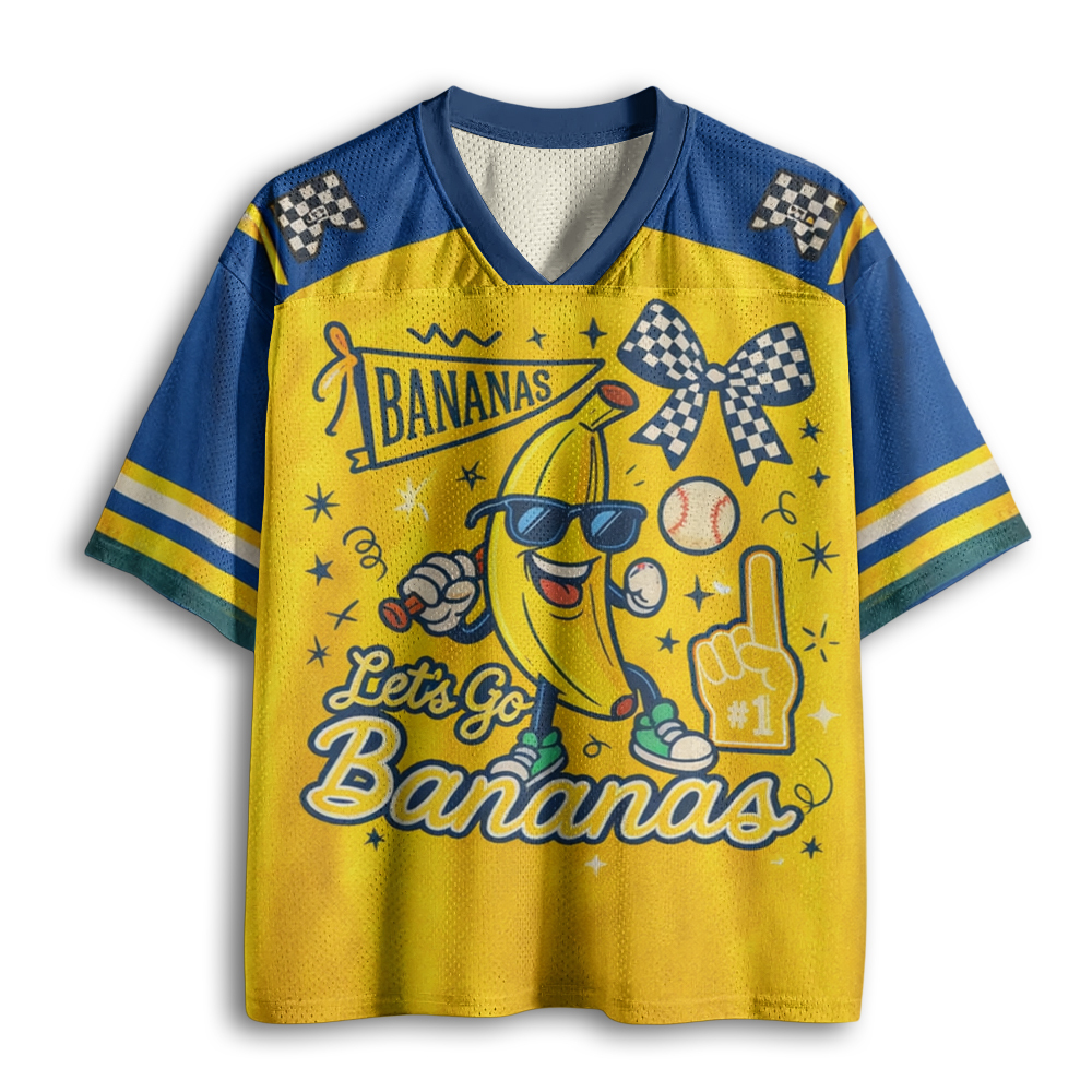 Baddiecat Let’s Go Bananas Baseball Mesh Jersey