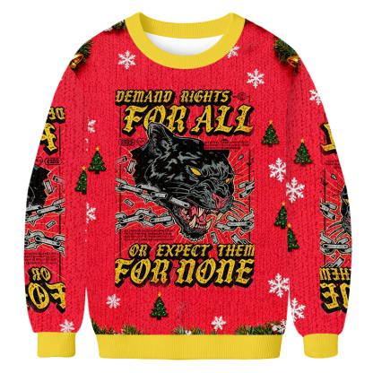 Baddieca Everyone Has The Right Christmas Ugly Sweatshirt