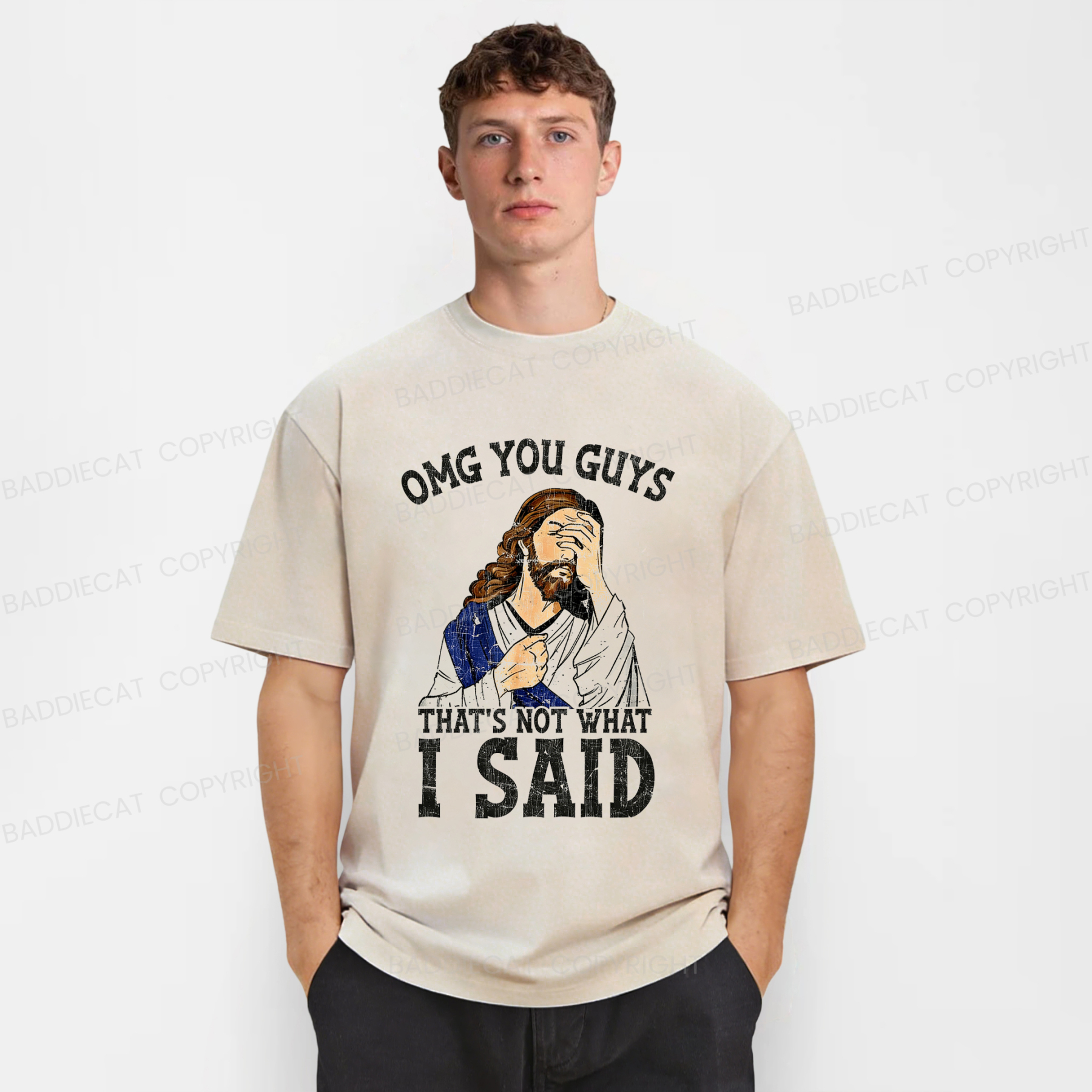 Baddiecat OMG You Guys That's Not What I Said Washed T-shirt