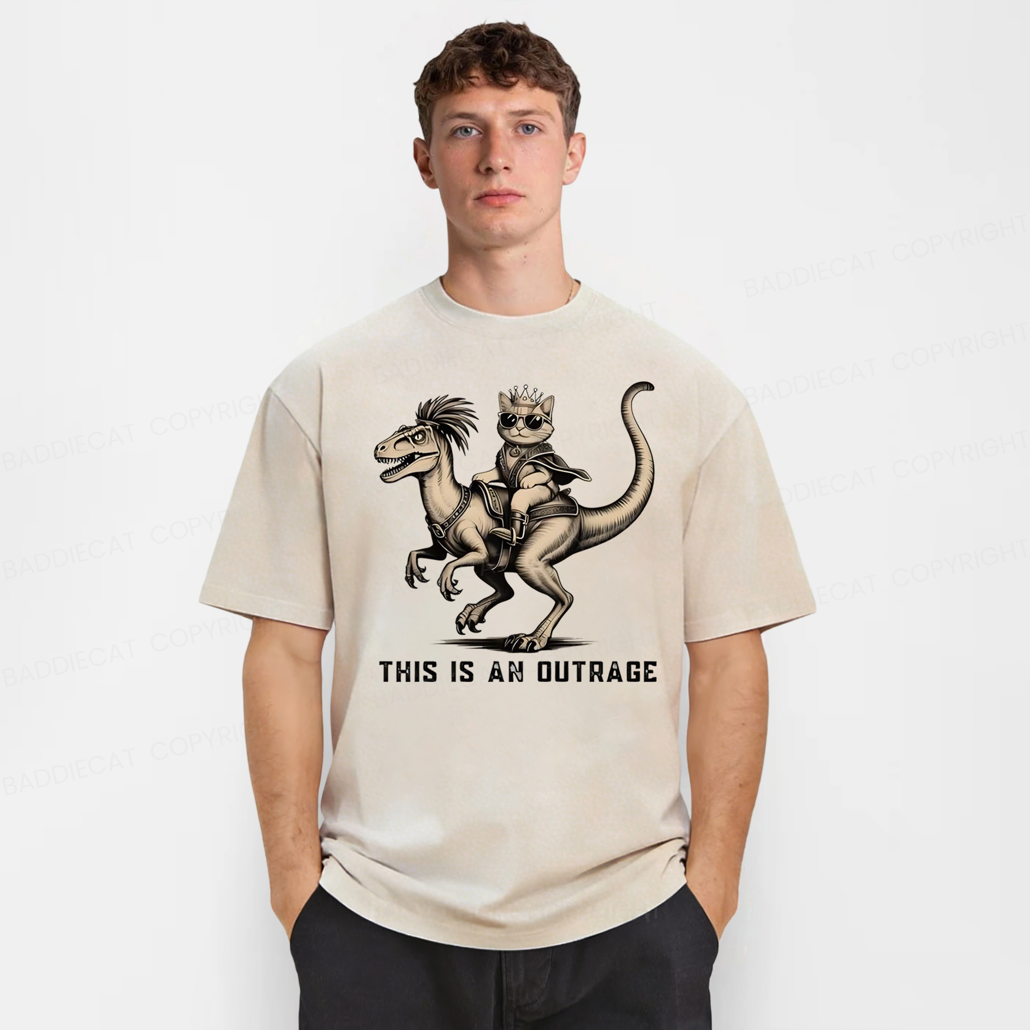 Baddiecat Princess Donut and Mongo Washed T-shirt