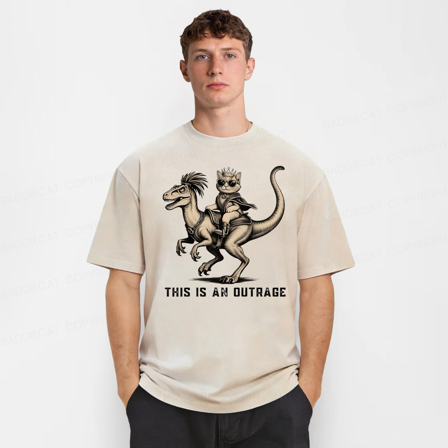 Baddiecat Princess Donut and Mongo Washed T-shirt