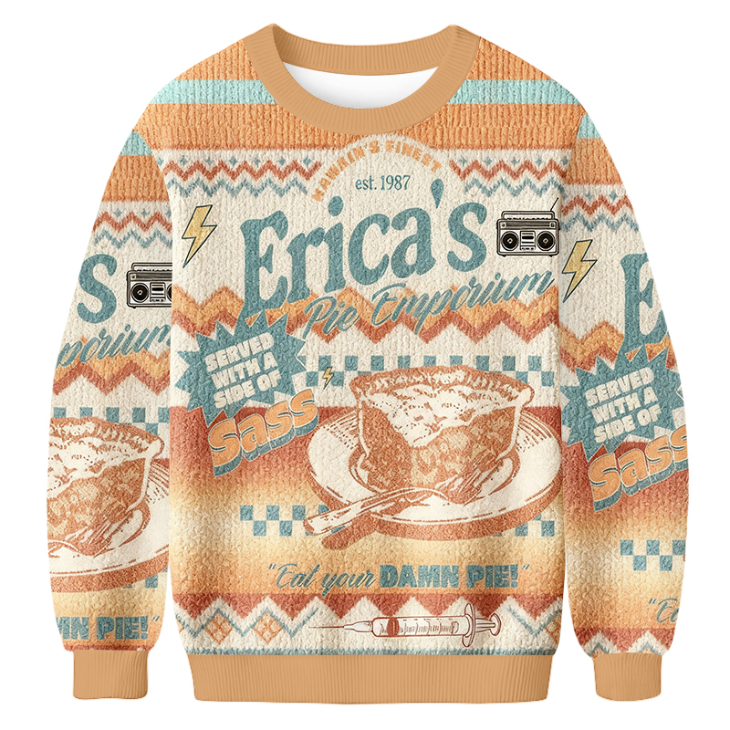 Baddiecat Eat Your Damn Pie Ugly Sweatshirt